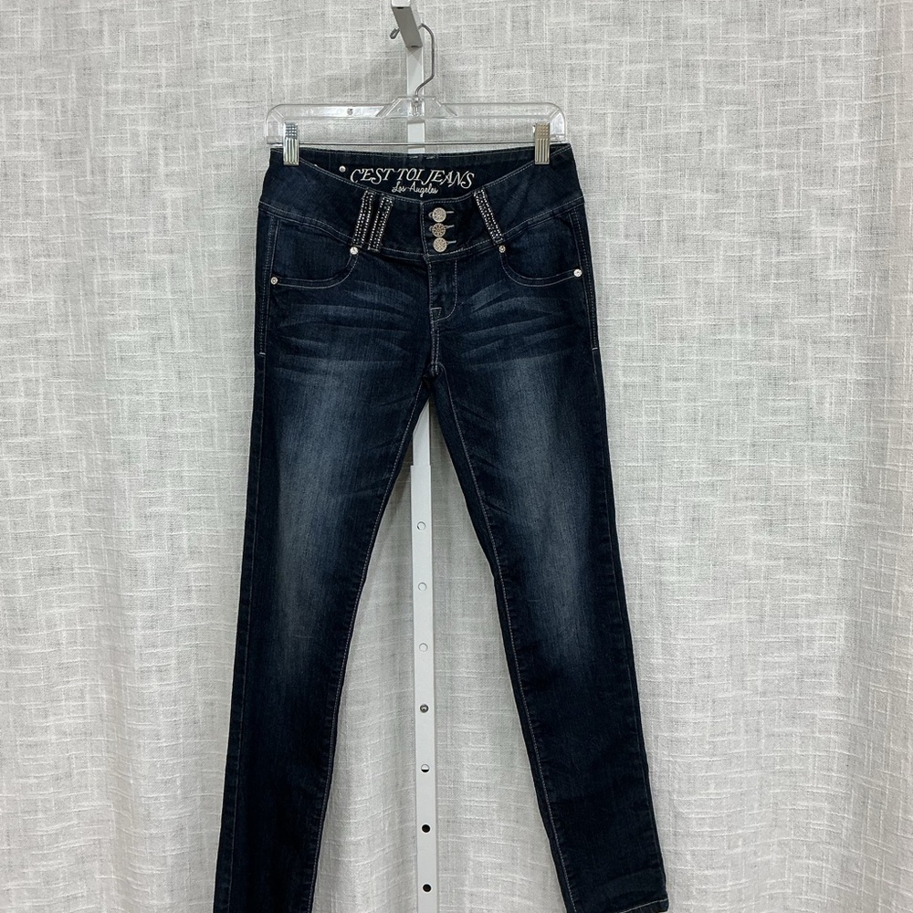 C'est Toi Women's Midnight Blue Skinny Jeans